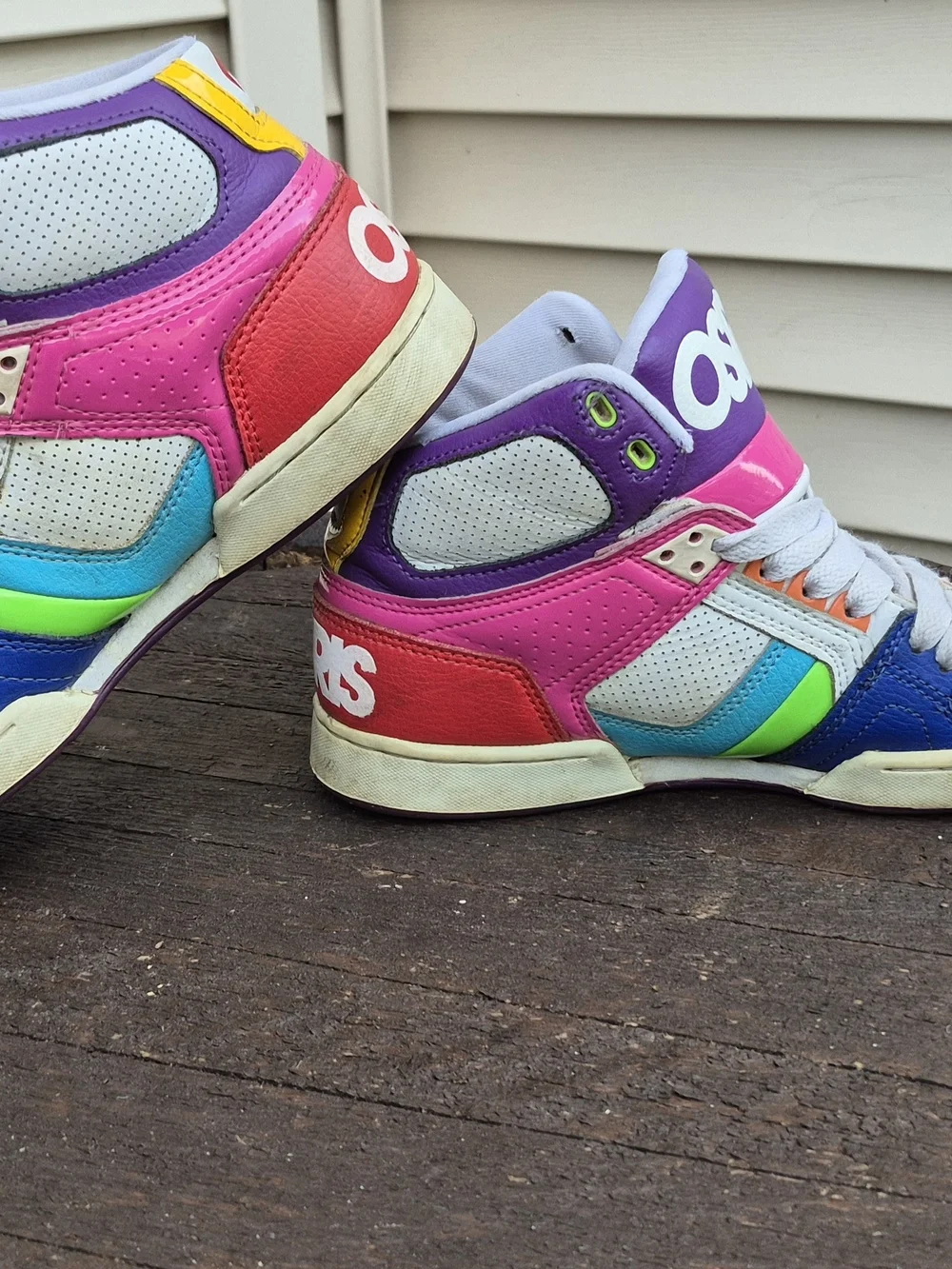 Osiris Women's Multicolor High-Top Sneakers - Blue, Pink, White - Picture 9 of 12